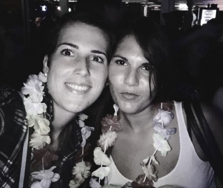 Rossana con l’amica Elettra