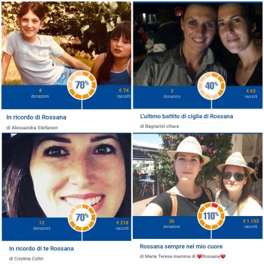 La raccolta fondi online per ricordare Rossana